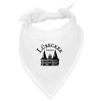 Lübecker Deern - Bandana Dreieckstuch - Weiß - Vorne