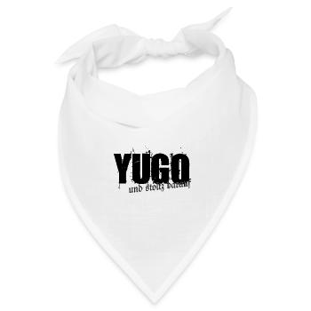 stolzer Yugo - Yugo style - united style of Balkan - Bandana Dreieckstuch - Weiß - Vorne