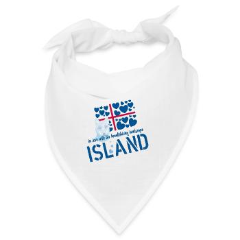 Island Polarfuchs Iceland - Bandana Dreieckstuch - Weiß - Vorne