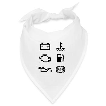 Autolichter - Bandana Dreieckstuch - Weiß - Vorne