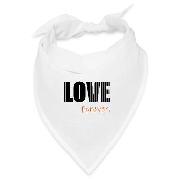 ICH LIEBE DICH. ICH LIEBE DICH. LIEBE. LIEBE. HERZ. - Bandana Dreieckstuch - Weiß - Vorne