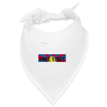 free tibet - Bandana Dreieckstuch - Weiß - Vorne