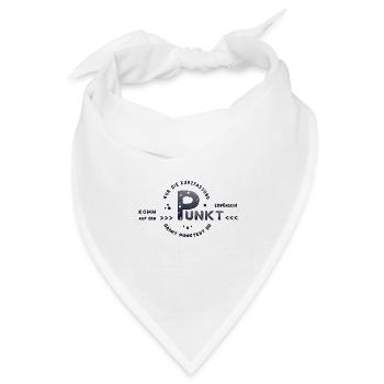 auf den Punkt zum Punkt kommen - Bandana Dreieckstuch - Weiß - Vorne
