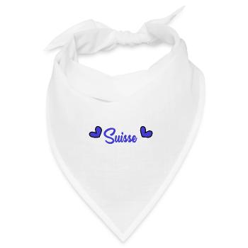 SCHWEIZ. LAND. GENF. HUMOR. LAND - Bandana Dreieckstuch - Weiß - Vorne