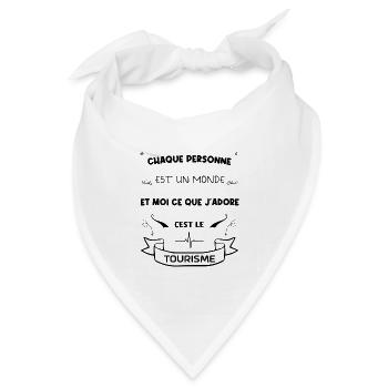 Ich liebe den Tourismus - Bandana Dreieckstuch - Weiß - Vorne