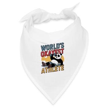 Der okayste Athlet der Welt - Bandana Dreieckstuch - Weiß - Vorne