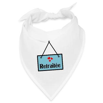 - RUHESTAND. GUTER RUHESTAND. FROHER RUHESTAND - Bandana Dreieckstuch - Weiß - Vorne