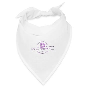 zum Punkt kommen - Bandana Dreieckstuch - Weiß - Vorne