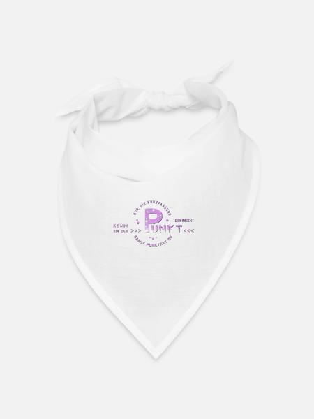 zum Punkt kommen - Bandana Dreieckstuch - Weiß
