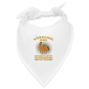 Vorschulkind Vorschule - Bandana Dreieckstuch - Weiß - Vorne