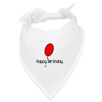 ALLES GUTE ZUM GEBURTSTAG. ALLES GUTE ZUM GEBURTSTAG. JAHRESTAG. - Bandana Dreieckstuch - Weiß - Vorne