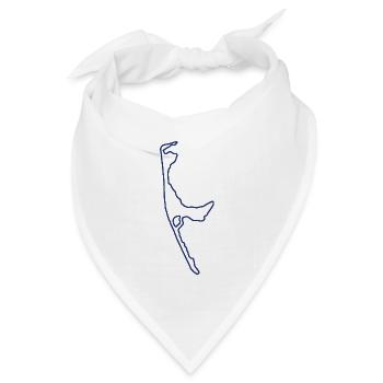 sylt umriss blau - Bandana Dreieckstuch - Weiß - Vorne