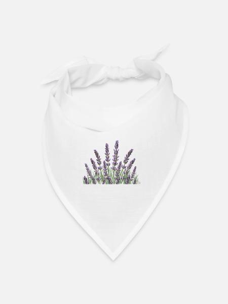 Lavendelhalme Lavendel - Bandana Dreieckstuch - Weiß