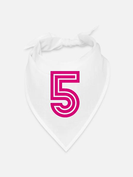 5. 5 JAHRE. 5-JÄHRIGES JUBILÄUM. 5-JÄHRIGES JUBILÄUM. 5. - Bandana Dreieckstuch - Weiß