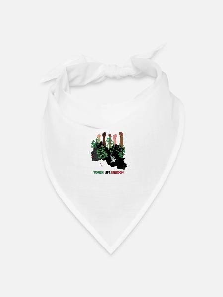 Iran Revolution | Women. Life. Freedom - Bandana Dreieckstuch - Weiß