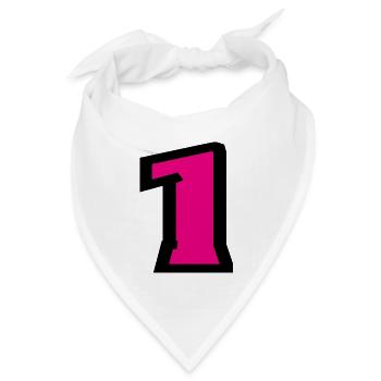 1. 1 JAHR. 1. JAHRESTAG. 1 JAHR GEBURTSTAG - Bandana Dreieckstuch - Weiß - Vorne