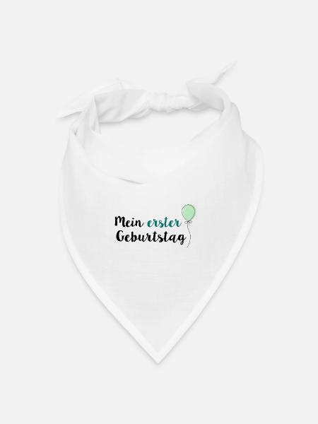 Mein erster Geburtstag - Bandana Dreieckstuch - Weiß