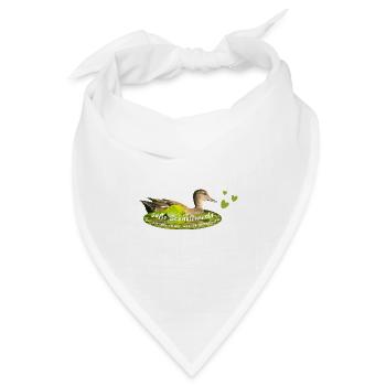 Schnatterente schnattern Quasselstrippe - Bandana Dreieckstuch - Weiß - Vorne