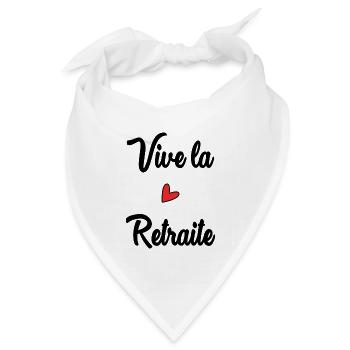 RUHESTAND. FROHEN RUHESTAND. GLÜCKLICHER RUHESTAND - Bandana Dreieckstuch - Weiß - Vorne