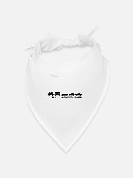 Ich, meine Follower - Bauer Landwirt - Bandana Dreieckstuch - Weiß