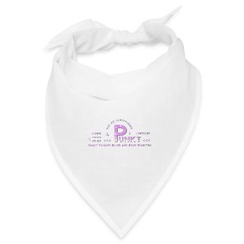 zum Punkt kommen auf den Punkt - Bandana Dreieckstuch - Weiß - Vorne