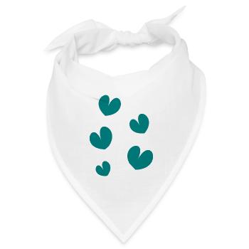 HEILIGER VALENTINSTAG. ICH LIEBE DICH. ICH LIEBE DICH. LIEBE. LIEBE - Bandana Dreieckstuch - Weiß - Vorne