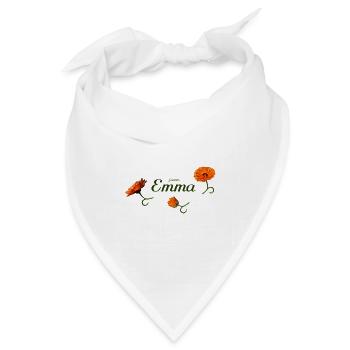 Emma Geburtstag Emma - Bandana Dreieckstuch - Weiß - Vorne