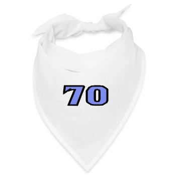 70. 70 JAHRE. 70-JÄHRIGES JUBILÄUM. 70-JÄHRIGES JUBILÄUM. - Bandana Dreieckstuch - Weiß - Vorne