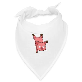 Pig Handstand - Bandana Dreieckstuch - Weiß - Vorne
