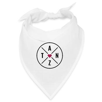 Tanzliebe Tanzen Herz Tanz Liebe Farben anpassbar - Bandana Dreieckstuch - Weiß - Vorne