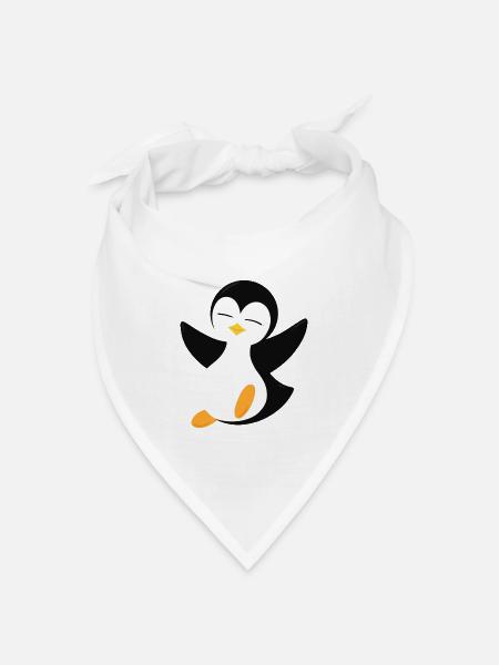 Pinguin - Bandana Dreieckstuch - Weiß