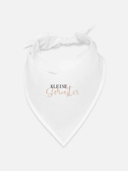 Kleine Schwester - Bandana Dreieckstuch - Weiß