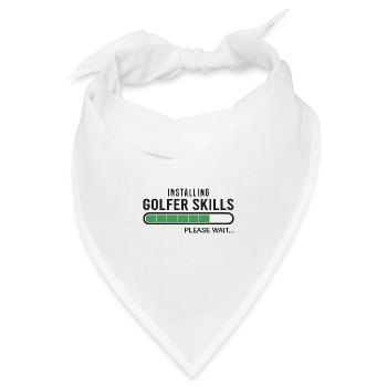 Golf Golfen Golfer Skills Golfspieler - Bandana Dreieckstuch - Weiß - Vorne