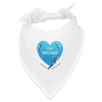 best brother - Bandana Dreieckstuch - Weiß - Vorne