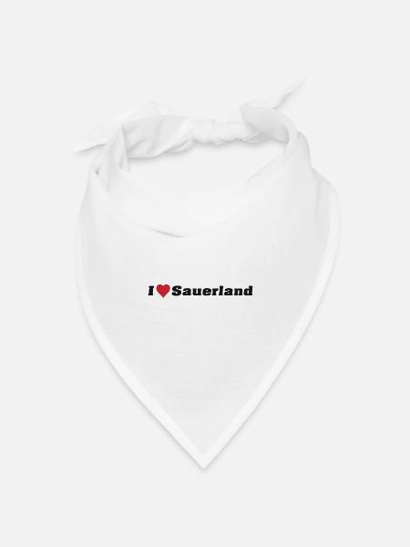 I Love Sauerland - Bandana Dreieckstuch - Weiß
