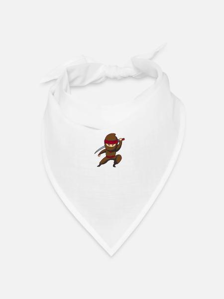 Ninja Ninjajunge Ninjafighter - Bandana Dreieckstuch - Weiß