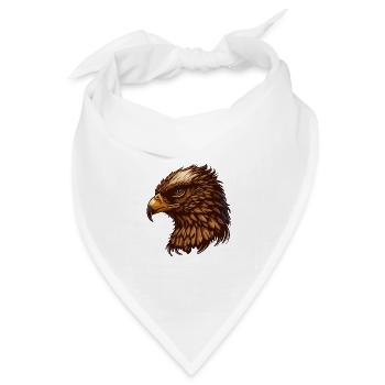 Imperial Eagle Head Cartoon Illustration - Bandana Dreieckstuch - Weiß - Vorne