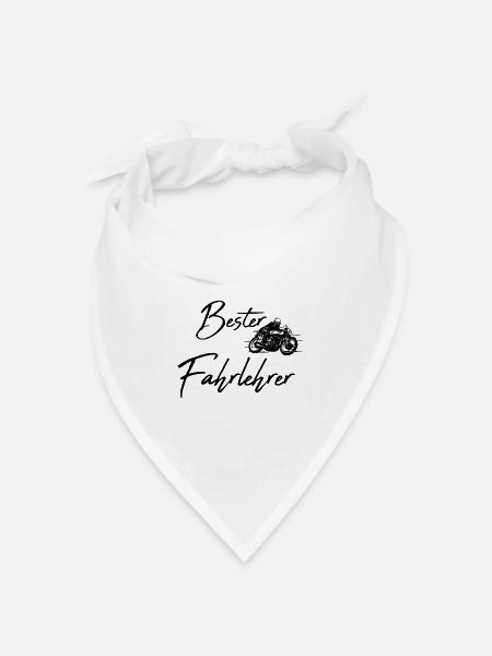 Bester Fahrlehrer - Bandana Dreieckstuch - Weiß