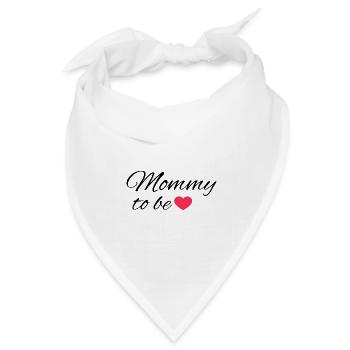 Mommy to be - Bandana Dreieckstuch - Weiß - Vorne