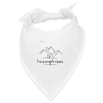 I'm a simple man - Bandana Dreieckstuch - Weiß - Vorne