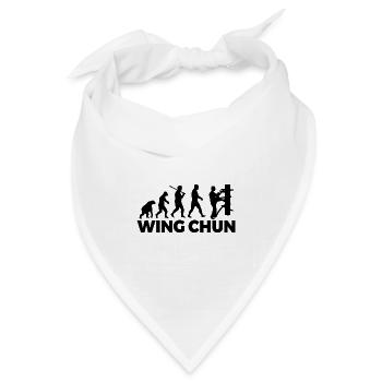 Wing Chun-Entwicklung - Bandana Dreieckstuch - Weiß - Vorne