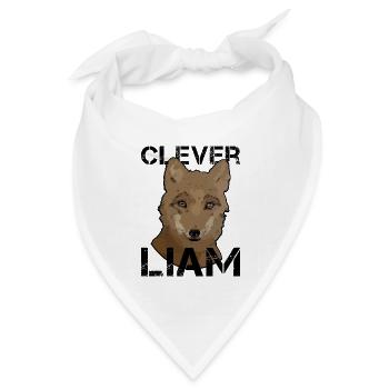Liam Geburtstag Liam - Bandana Dreieckstuch - Weiß - Vorne
