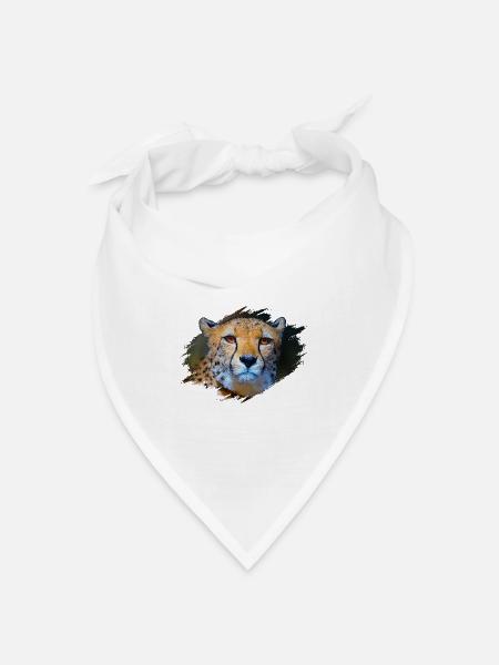 Gepard - Bandana Dreieckstuch - Weiß
