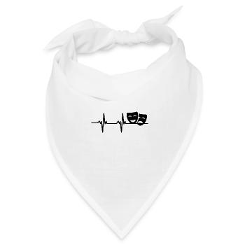 Schauspiel Masken Theater Herzklopfen - Bandana Dreieckstuch - Weiß - Vorne