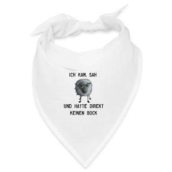 Keinen Bock Schaf - Ich kam, sah und hatte... - Bandana Dreieckstuch - Weiß - Vorne