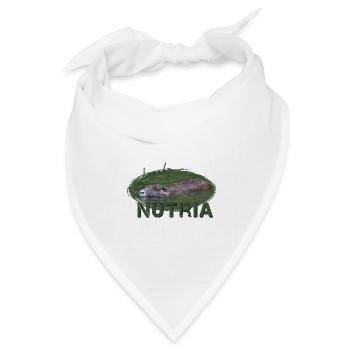 Nutria Biber Biberratte Wasserratte - Bandana Dreieckstuch - Weiß - Vorne