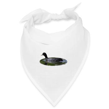 Blässhuhn Wasservogel Vogel - Bandana Dreieckstuch - Weiß - Vorne