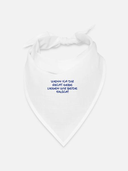 Besserwisser lustiger Spruch - Bandana Dreieckstuch - Weiß