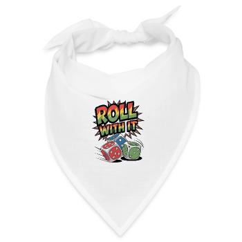 Lass dich darauf ein - Bandana Dreieckstuch - Weiß - Vorne