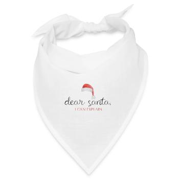 dear santa i can explain - Bandana Dreieckstuch - Weiß - Vorne